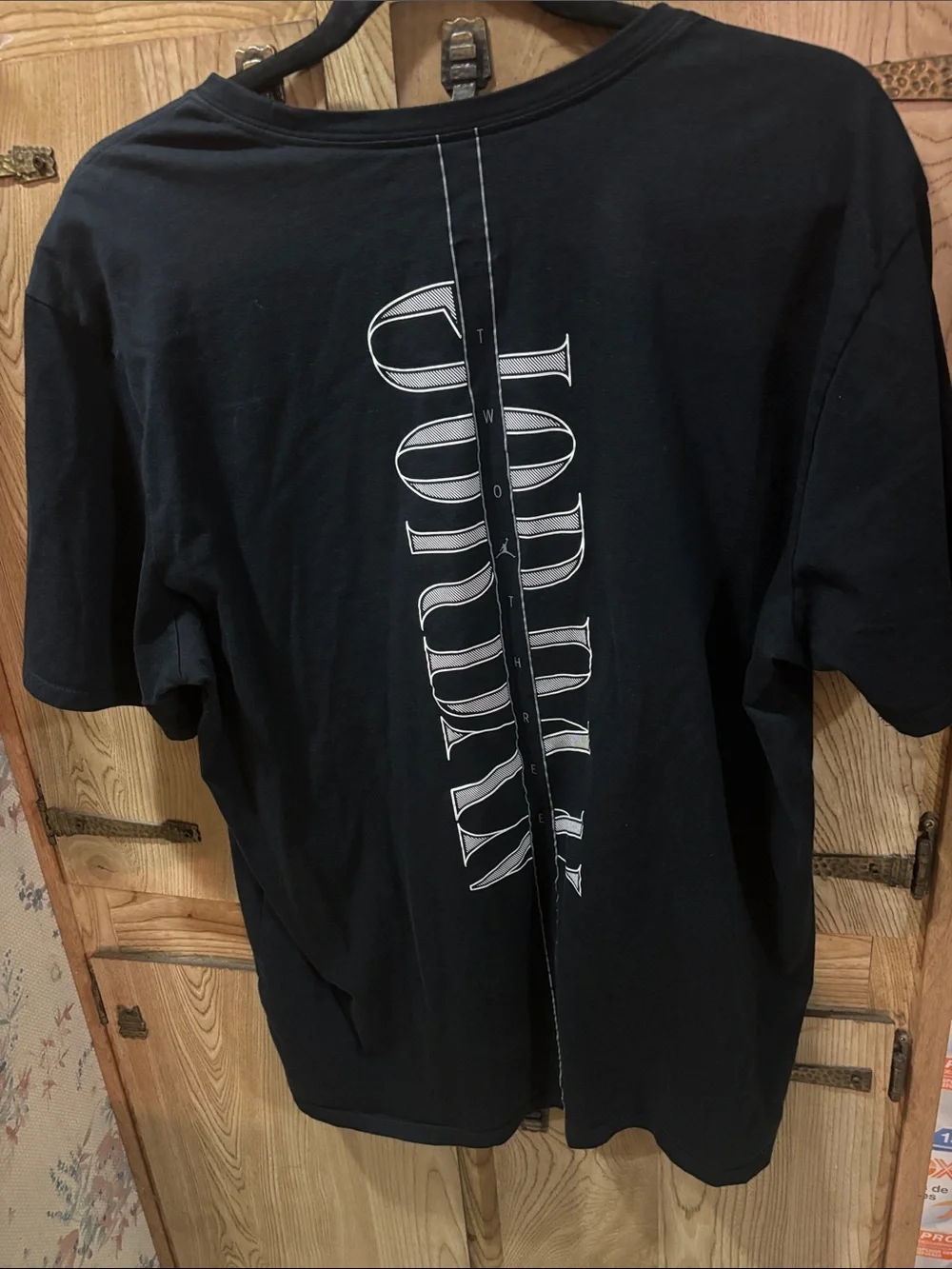 Mens Jordan Tee Shirt Short Sleeve Black 23 size XL